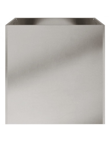 Fioriere 2 pz Argento 42x40x39 cm in Acciaio Inox
