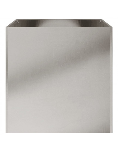 Fioriere 2 pz Argento 42x40x39 cm in Acciaio Inox