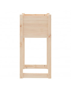 Fioriere 2 pz Bianche 40x40x81 cm in Legno Massello di Pino 2