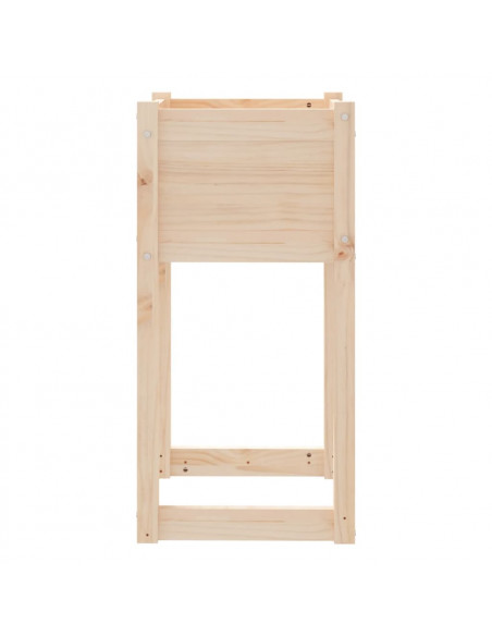 Fioriere 2 pz Bianche 40x40x81 cm in Legno Massello di Pino
