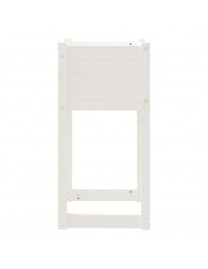 Fioriere 2 pz Bianche 40x40x81 cm in Legno Massello di Pino 2