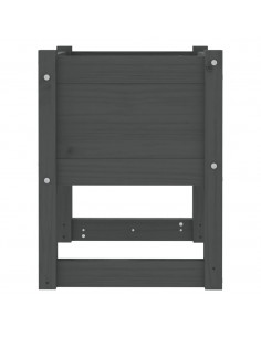 Fioriere 2 pz Grigio 40x40x52,5 cm in Legno Massello di Pino