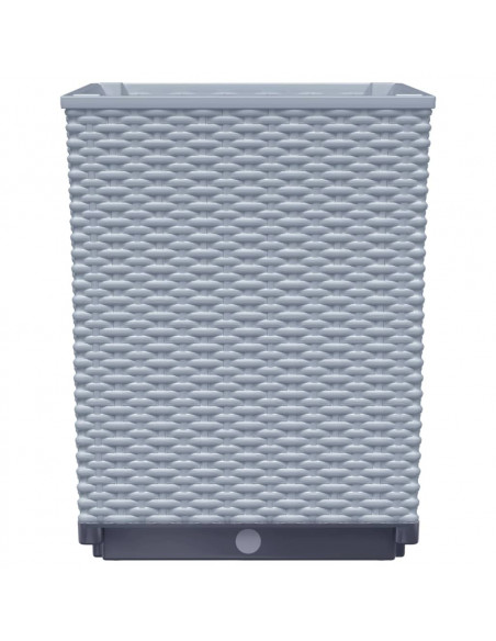 Fioriere 2 pz Grigio Chiaro 30x30x37 cm in Polipropilene