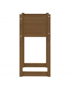 Fioriere 2 pz Miele 40x40x81 cm in Legno Massello di Pino