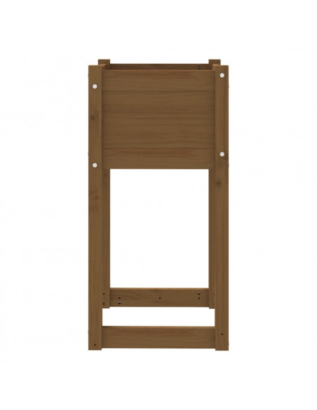 Fioriere 2 pz Miele 40x40x81 cm in Legno Massello di Pino