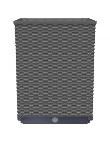 Fioriere 2 pz Nere 30x30x37 cm in Polipropilene