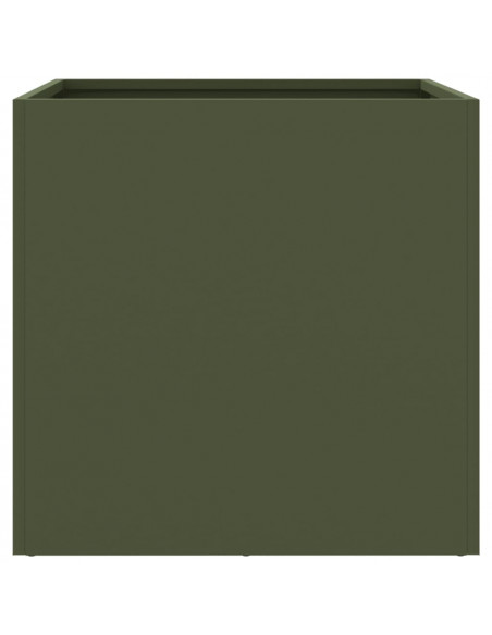 Fioriere 2 pz Verde Oliva 49x47x46 cm in Acciaio