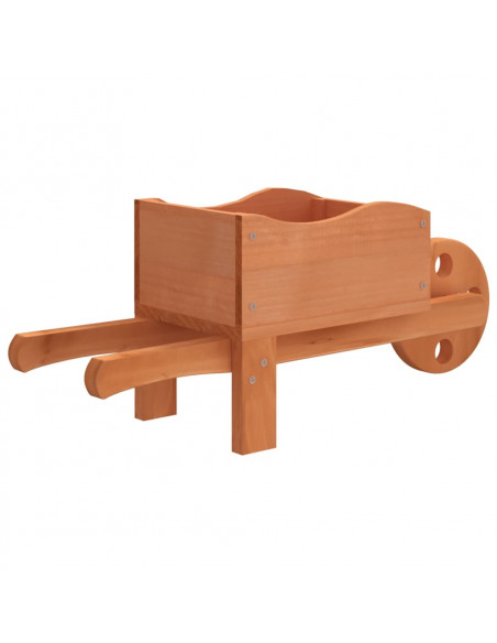 Fioriere a Carriola 2 pz 47x15x19 cm Legno Massello di Abete