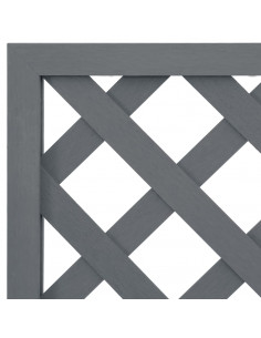 Fioriere a Traliccio 2pz Grigie 65x33x135 cm WPC 2