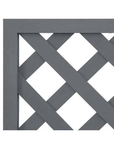 Fioriere a Traliccio 2pz Grigie 65x33x135 cm WPC