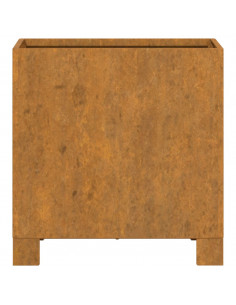 Fioriere con Gambe 2pz Ruggine 32x30x33 cm Acciaio Corten 2