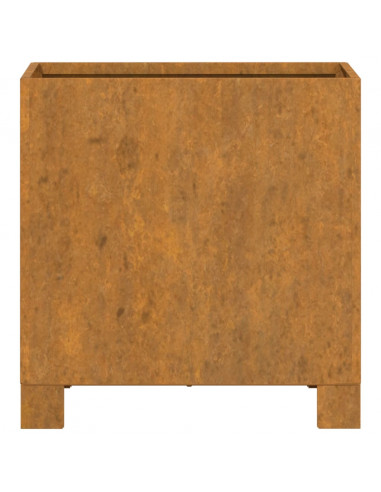 Fioriere con Gambe 2pz Ruggine 32x30x33 cm Acciaio Corten