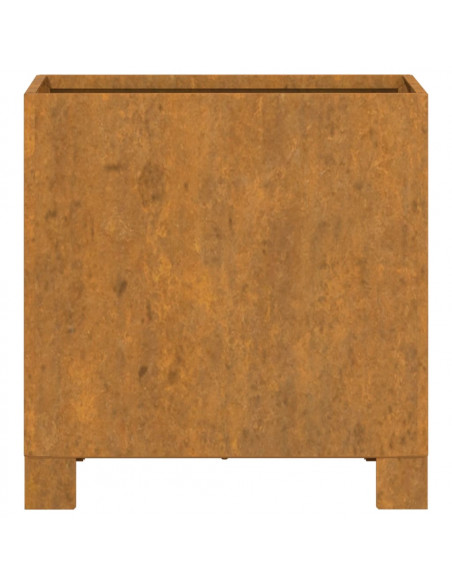 Fioriere con Gambe 2pz Ruggine 32x30x33 cm Acciaio Corten
