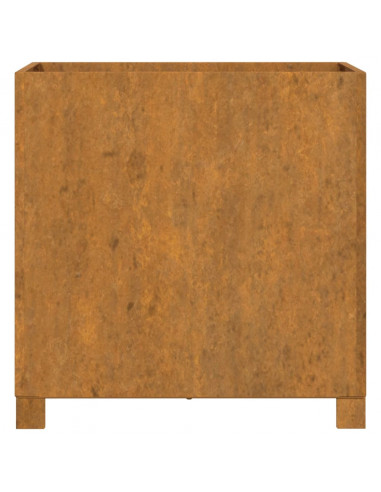 Fioriere con Gambe 2pz Ruggine 49x47x50 cm Acciaio Corten
