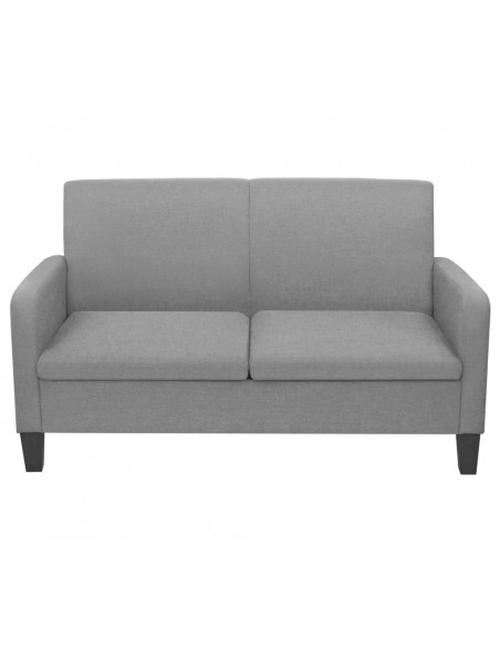 Divano a 2 Posti 135x65x76 cm Grigio Chiaro