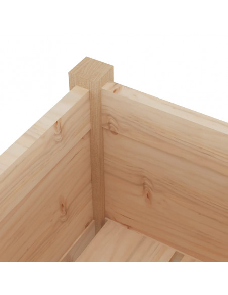Fioriere da Giardino 2 pz 31x31x70 cm in Legno Massello di Pino