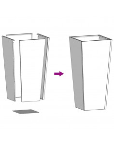 Fioriere da Giardino 2 pz 35x35x75 cm in Acciaio Corten 2