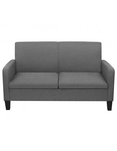 Divano a 2 Posti 135x65x76 cm Grigio Scuro