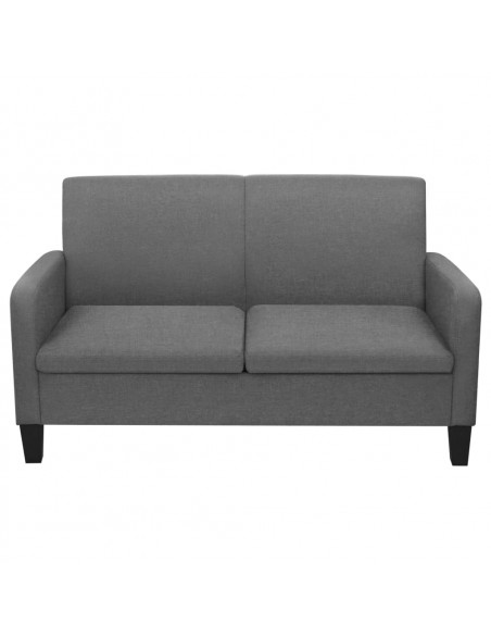 Divano a 2 Posti 135x65x76 cm Grigio Scuro