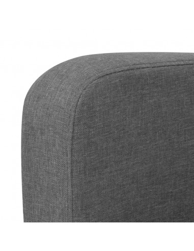 Divano a 2 Posti 135x65x76 cm Grigio Scuro