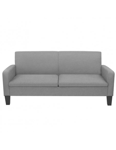 Divano a 3 Posti 180x65x76 cm Grigio Chiaro