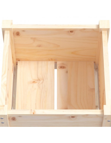Fioriere da Giardino 2 pz 40x40x70 cm in Legno Massello di Pino