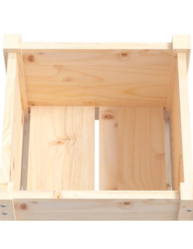 Fioriere da Giardino 2 pz 50x50x70 cm in Legno Massello di Pino