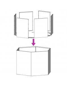 Fioriere da Giardino 2 pz Antracite Esagono 46x40x45 cm Acciaio