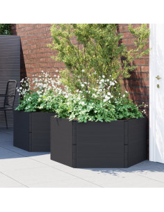 Fioriere da Giardino 2 pz Antracite in PP 2