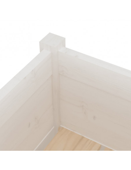 Fioriere da Giardino 2 pz Bianche 70x70x70 cm in Legno di Pino