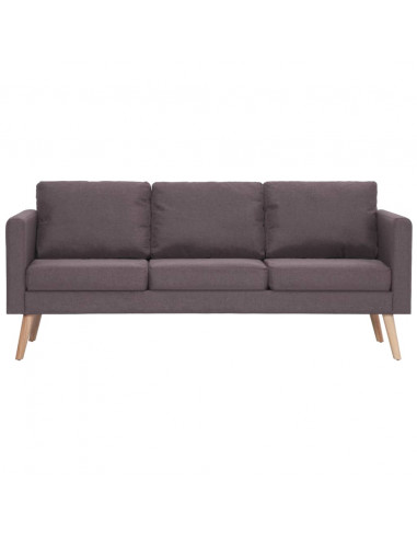Divano a 3 Posti in Tessuto Grigio Talpa