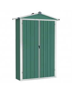 Capanno da Giardino Verde 116x45x175 cm in Acciaio Zincato 2