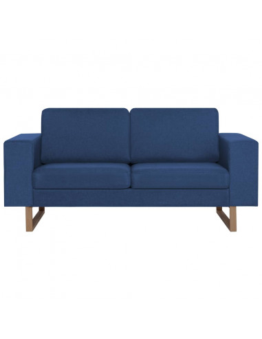 Divano a 2 Posti in Tessuto Blu