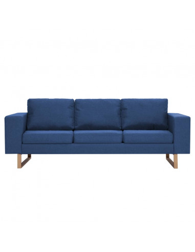 Divano a 3 Posti in Tessuto Blu