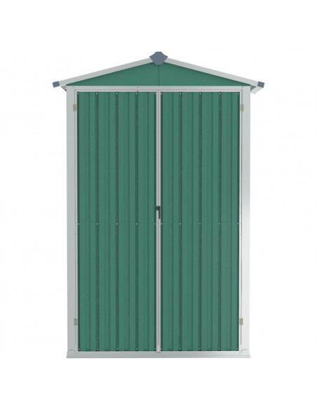 Capanno da Giardino Verde 116x45x175 cm in Acciaio Zincato