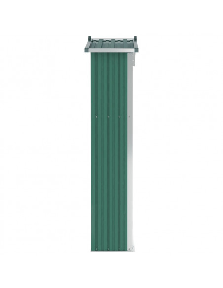 Capanno da Giardino Verde 116x45x175 cm in Acciaio Zincato