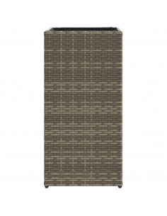 Fioriere da Giardino 2 pz Grigie 30x30x60 cm in Polyrattan