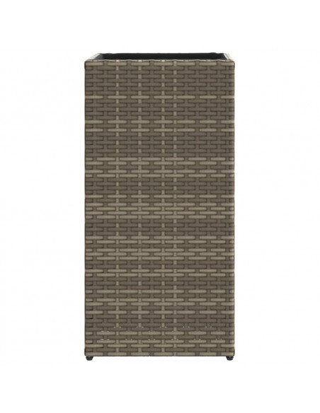 Fioriere da Giardino 2 pz Grigie 30x30x60 cm in Polyrattan