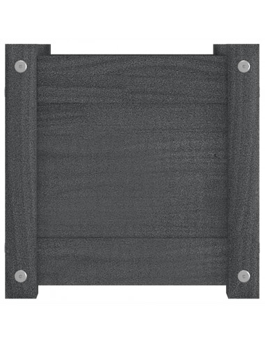 Fioriere da Giardino 2 pz Grigie 31x31x31 cm in Legno di Pino