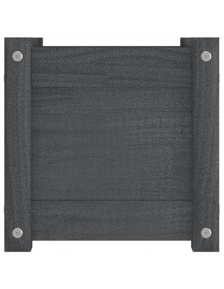 Fioriere da Giardino 2 pz Grigie 31x31x31 cm in Legno di Pino