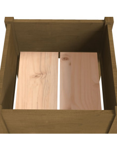 Fioriere da Giardino 2 pz Miele 40x40x70 cm in Legno di Pino