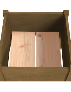 Fioriere da Giardino 2 pz Miele 50x50x70 cm Massello di Pino 2