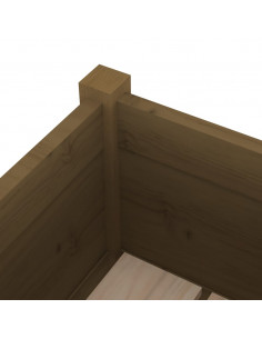 Fioriere da Giardino 2 pz Miele 70x70x70 cm in Massello di Pino 2