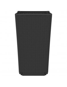 Fioriere da Giardino 2 pz Nere 32,5x32,5x57 cm in PP 2