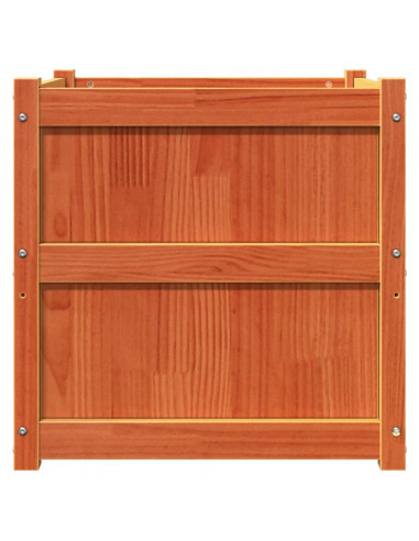 Fioriere da Giardino 2pz Marrone Cera Legno Massello di Pino