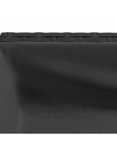 Fioriere da Giardino con Ripiani 2pz Nere 70x28x70cm Polyrattan