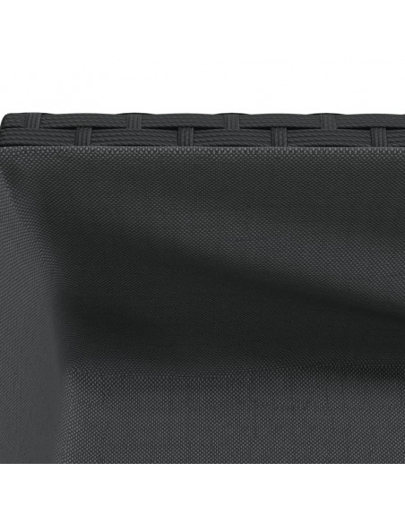 Fioriere da Giardino con Ripiani 2pz Nere 70x28x70cm Polyrattan