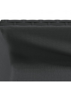 Fioriere da Giardino con Ripiani 2pz Nere 90x40x75cm Polyrattan 2