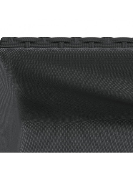 Fioriere da Giardino con Ripiani 2pz Nere 90x40x75cm Polyrattan