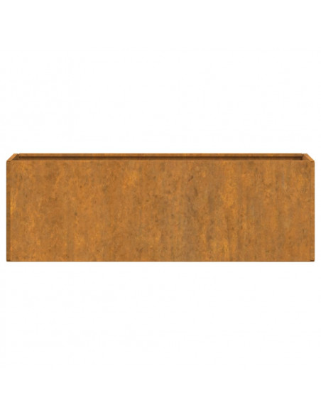 Fioriere da Parete 2 pz Ruggine in Acciaio Corten 53x10x17 cm